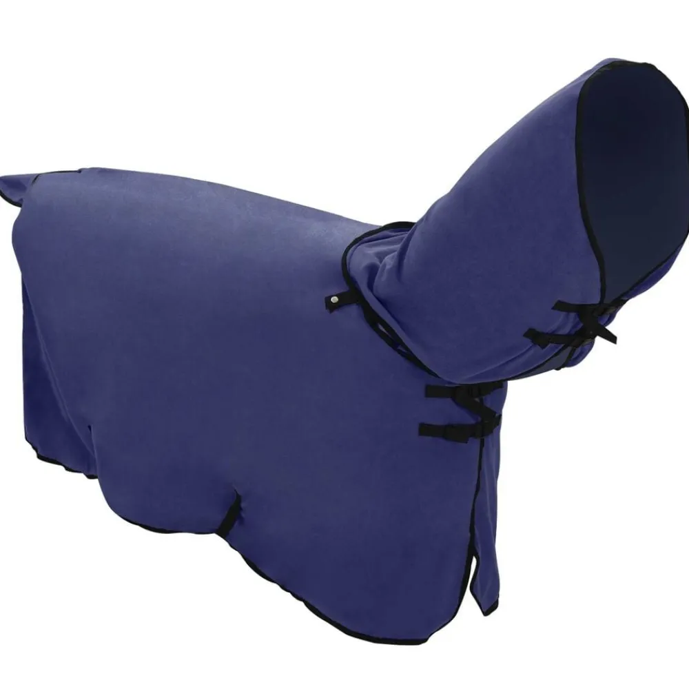 vidaXL Manta para Caballo Poliéster Azul marino Outlet