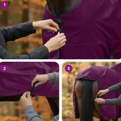 vidaXL Actividades Al Aire Libre-Manta para Caballo Verde Oscuro y Negro 75 cm Poliéster