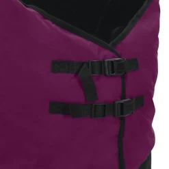 vidaXL Actividades Al Aire Libre-Manta para Caballo Verde Oscuro y Negro 75 cm Poliéster