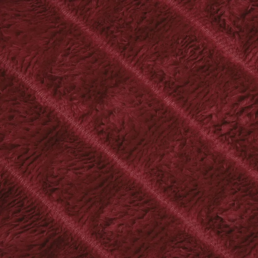 vidaXL Manta 150 x 130 cm Lana Rojo burdeos Best