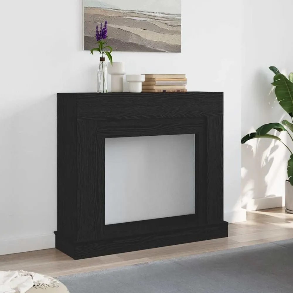 vidaXL Accesorios Para Hornos De Leña Y Chimeneas-Marco para chimenea madera ingeniería 100x30x87,5cm