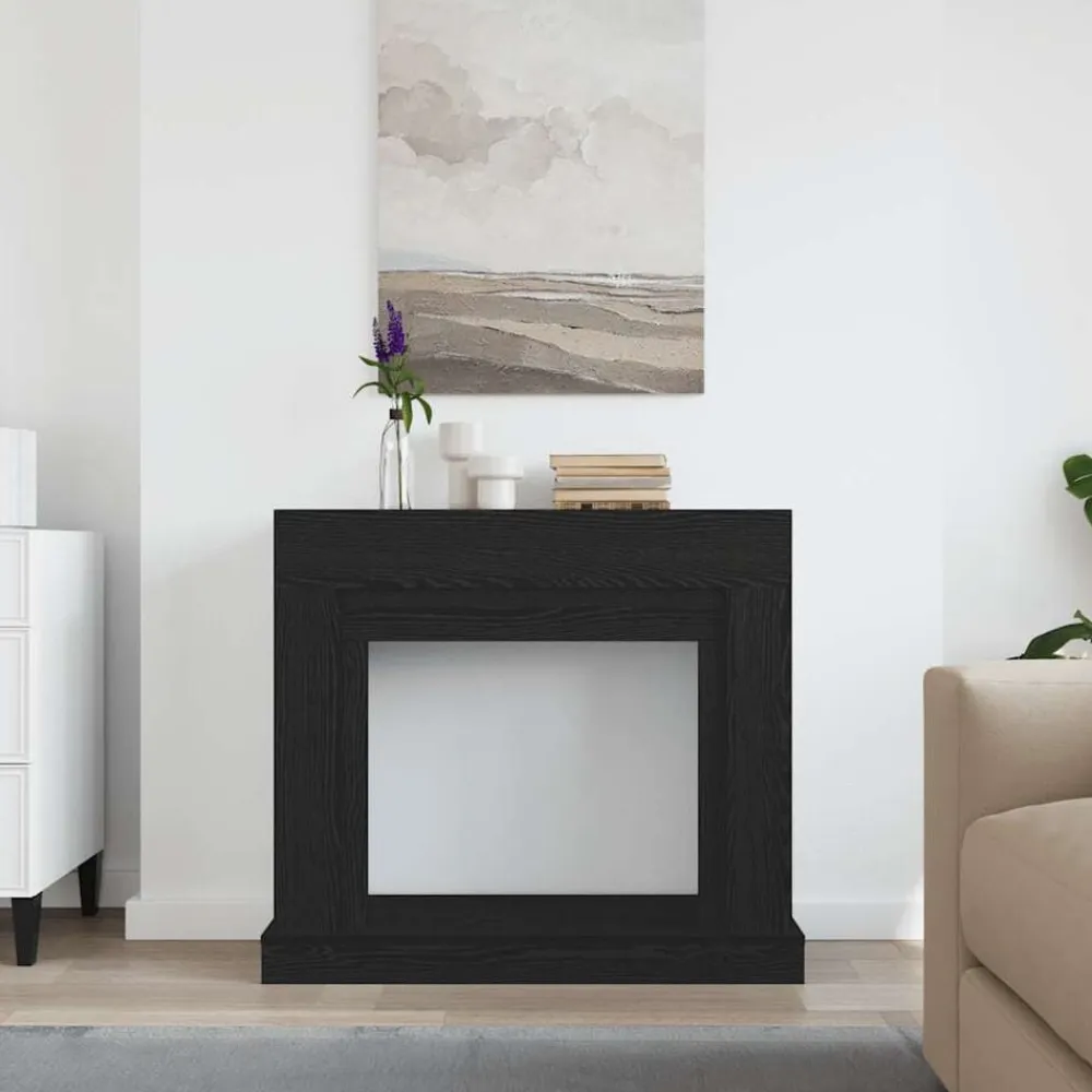 vidaXL Accesorios Para Hornos De Leña Y Chimeneas-Marco para chimenea madera ingeniería 100x30x87,5cm