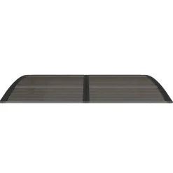 vidaXL Marquesina de puerta policarbonato negro 150x100 cm Negro y marrón Online