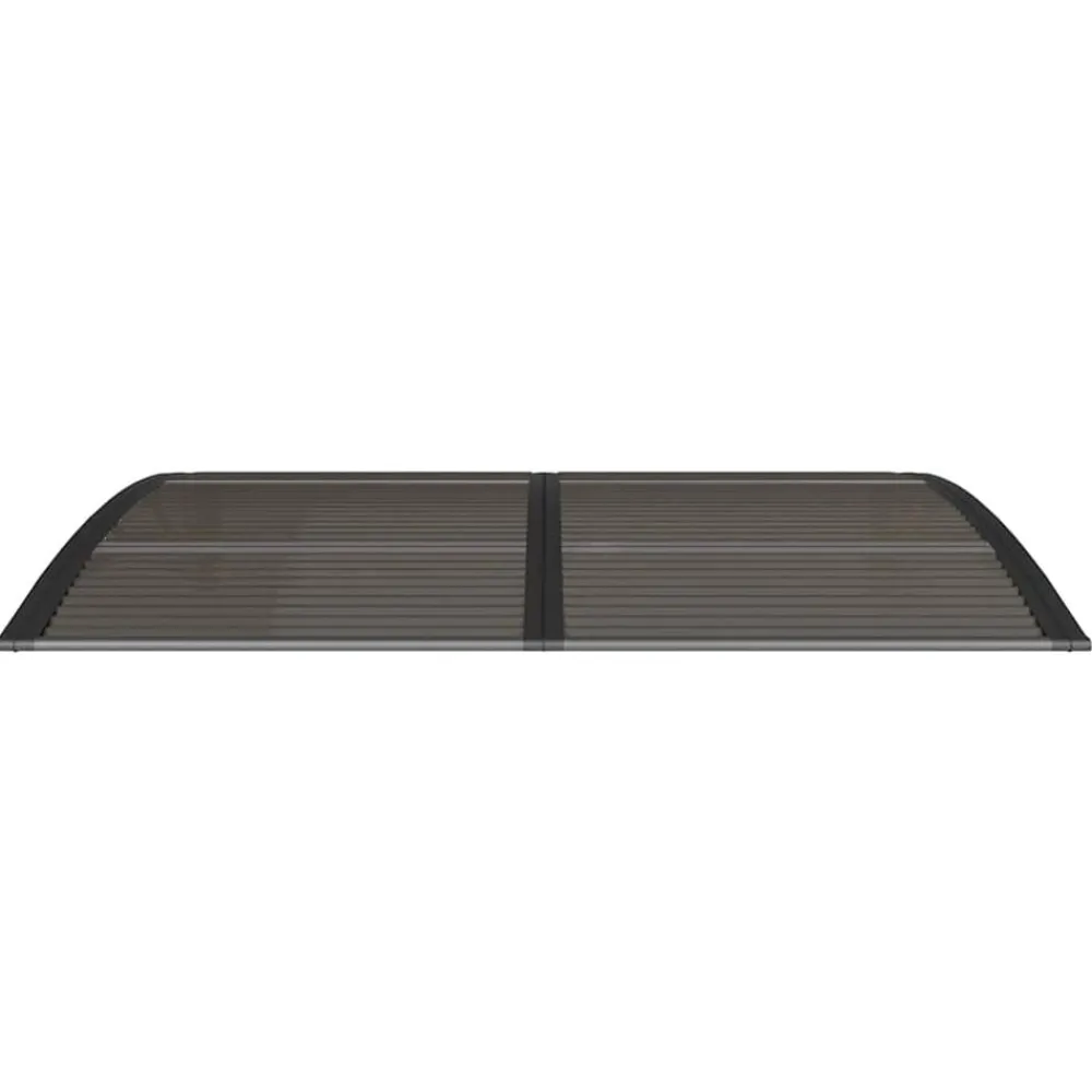 vidaXL Marquesina de puerta policarbonato negro 150x100 cm Negro y marrón Online
