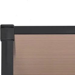 vidaXL Jardín-Marquesina de puerta policarbonato negro 122x90 cm