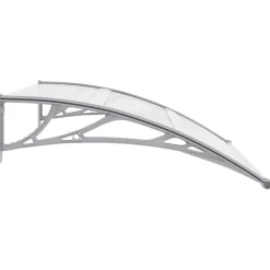 vidaXL Jardín-Marquesina para puerta PC 120x75 cm