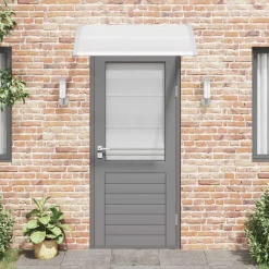 vidaXL Jardín-Marquesina para puerta PC 120x100 cm