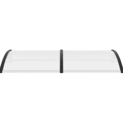 vidaXL Jardín-Marquesina para puerta PC negro 200x100 cm