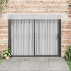 vidaXL Jardín-Marquesina puerta policarbonato 350x75 cm
