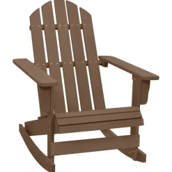 vidaXL Muebles De Jardín-Mecedora de jardín de madera marrón