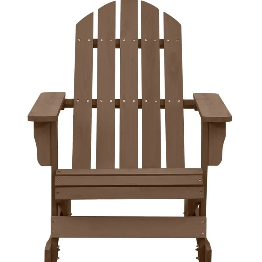 vidaXL Muebles De Jardín-Mecedora de jardín de madera marrón