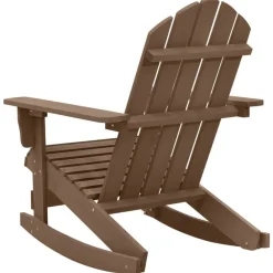 vidaXL Muebles De Jardín-Mecedora de jardín de madera marrón