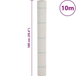 vidaXL Jardín-Membrana de malezas PP blanca 1x10 m
