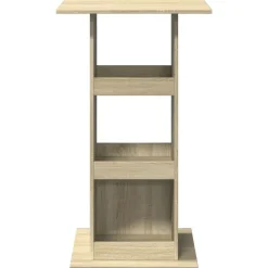 vidaXL Mesas-Mesa alta bar con almacenaje madera 60x60x102 cm