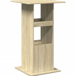 vidaXL Mesas-Mesa alta bar con almacenaje madera 60x60x102 cm