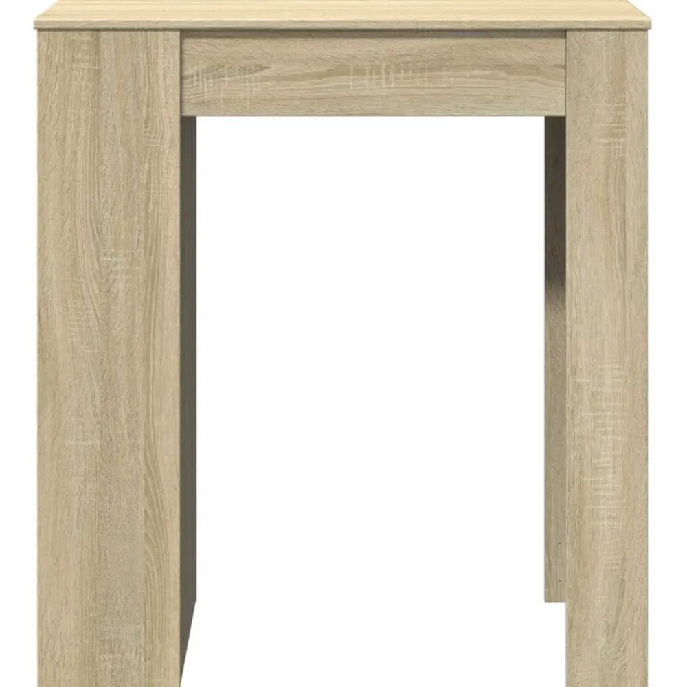 vidaXL Mesa alta bar con estantes madera 95x47x103,5 cm Roble Sonoma Outlet