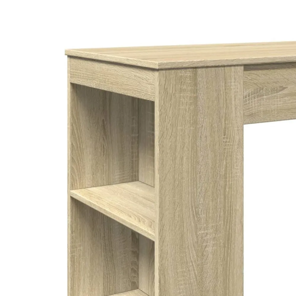 vidaXL Mesa alta bar con estantes madera 95x47x103,5 cm Roble Sonoma Outlet