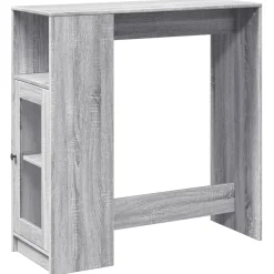 vidaXL Mesas-Mesa alta bar con estantes 101x40x103,5 cm