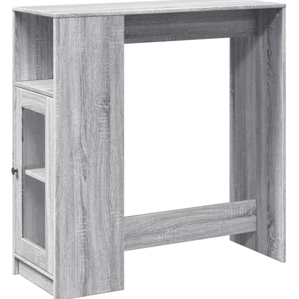 vidaXL Mesas-Mesa alta bar con estantes 101x40x103,5 cm