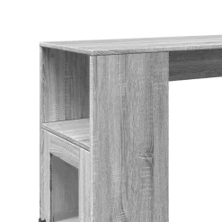 vidaXL Mesas-Mesa alta bar con estantes 101x40x103,5 cm