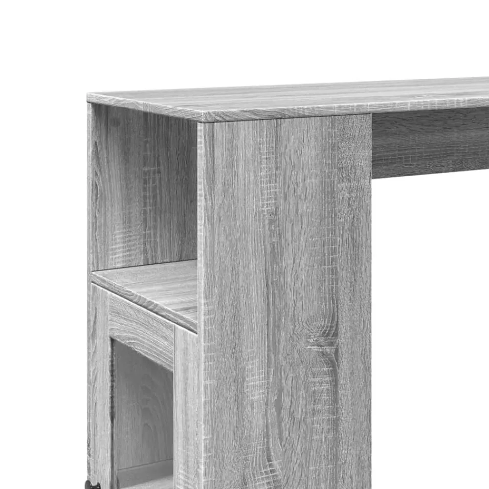 vidaXL Mesas-Mesa alta bar con estantes 101x40x103,5 cm