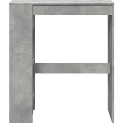 vidaXL Mesa alta bar con estantes madera gris hormigón 90x40x103,5 cm Gris hormigón Clearance