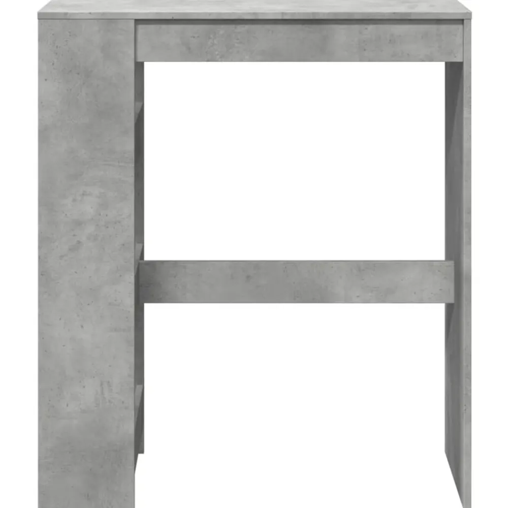 vidaXL Mesa alta bar con estantes madera gris hormigón 90x40x103,5 cm Gris hormigón Clearance