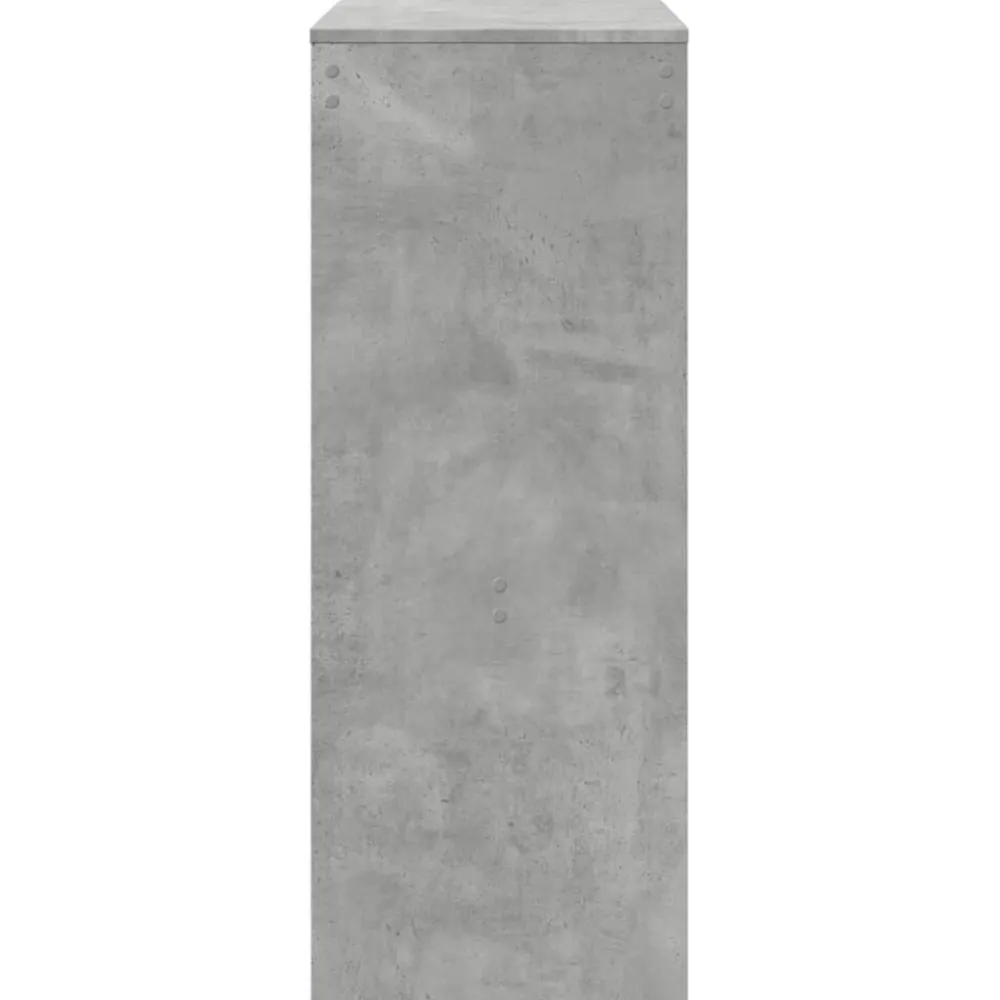 vidaXL Mesa alta bar con estantes madera gris hormigón 90x40x103,5 cm Gris hormigón Clearance
