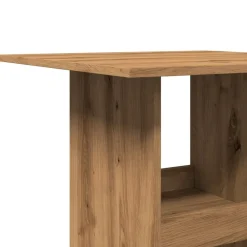 vidaXL Mesas-Mesa alta bar con almacenaje madera roble artisian 60x60x102 cm