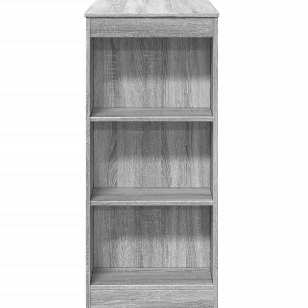 vidaXL Mesa alta bar con estantes madera 95x47x103,5 cm Gris sonoma Online