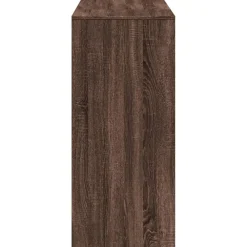 vidaXL Mesa alta con estante marrón roble 124x46x103,5 cm Marrón roble