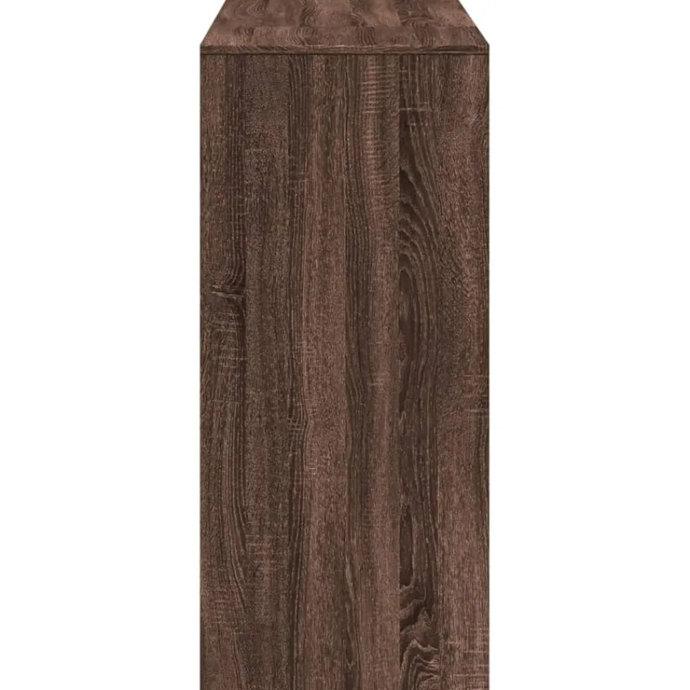 vidaXL Mesa alta con estante marrón roble 124x46x103,5 cm Marrón roble