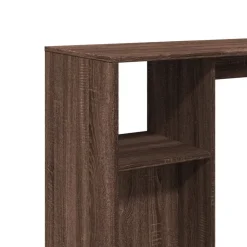 vidaXL Mesa alta con estante marrón roble 124x46x103,5 cm Marrón roble