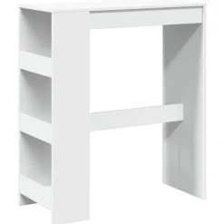 vidaXL Mesas-Mesa alta con estantes madera ingeniería 90x40x103,5 cm
