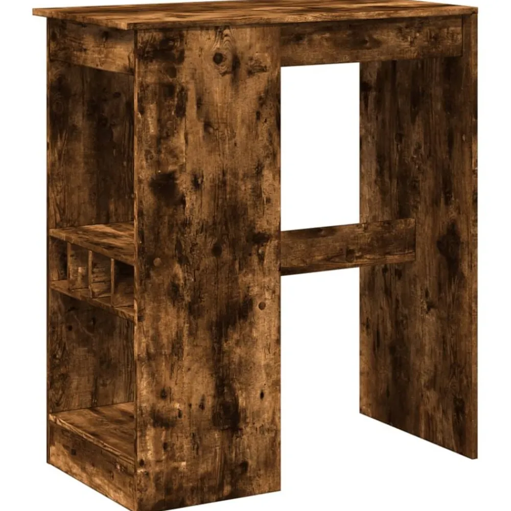 vidaXL Mesas-Mesa alta con estantes madera 90x47,5x103,5 cm