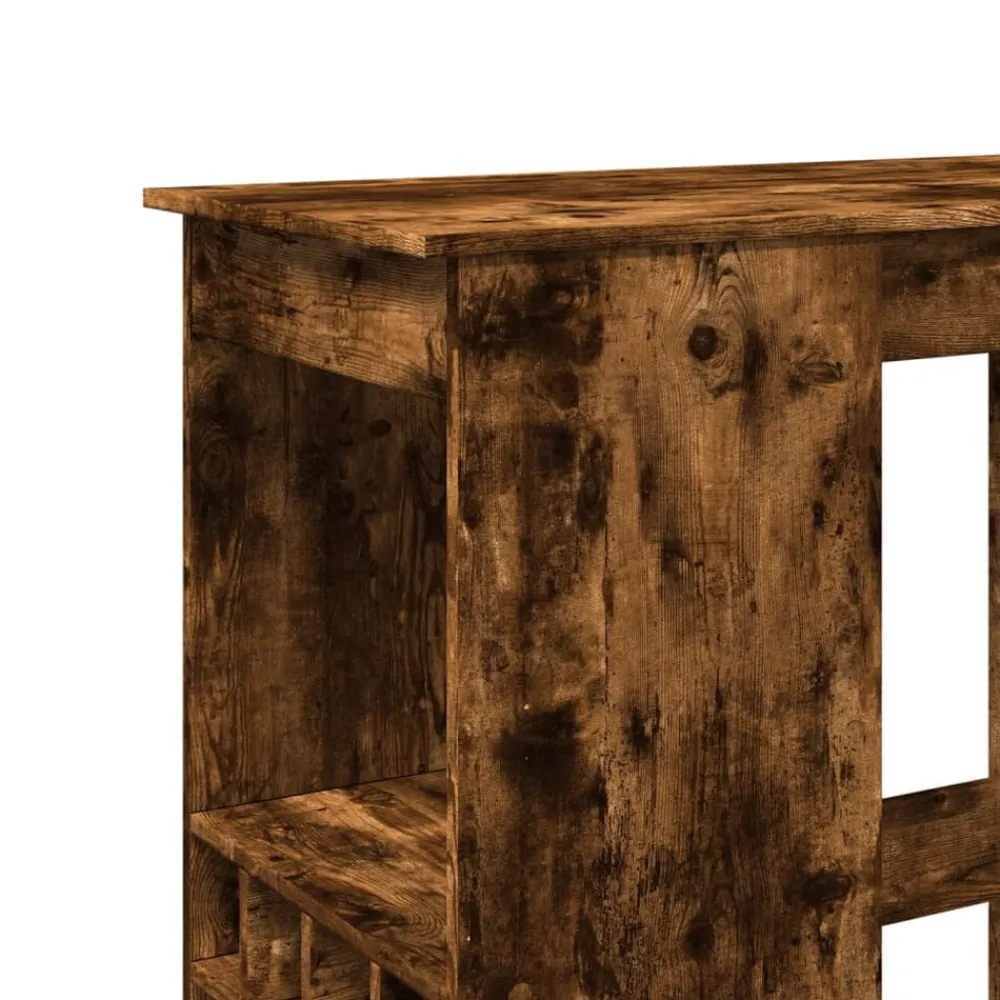 vidaXL Mesas-Mesa alta con estantes madera 90x47,5x103,5 cm