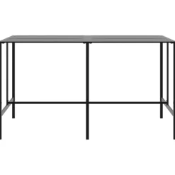 vidaXL Mesa alta de bar acero recubrimiento polvo negro 200x100x110 cm