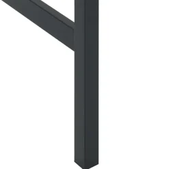 vidaXL Mesa alta de bar acero recubrimiento polvo negro 200x100x110 cm