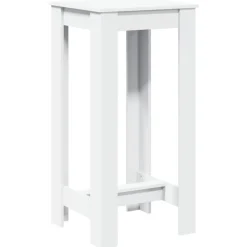 vidaXL Mesas-Mesa alta de bar madera de ingeniería blanca 51x50x103,5 cm