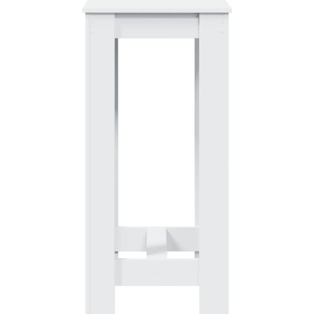 vidaXL Mesas-Mesa alta de bar madera de ingeniería blanca 51x50x103,5 cm