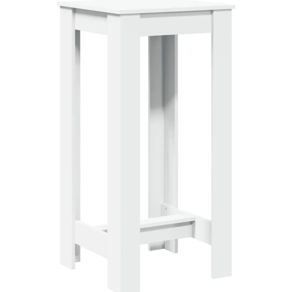 vidaXL Mesas-Mesa alta de bar madera de ingeniería blanca 51x50x103,5 cm