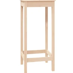 vidaXL Mesa alta de bar madera maciza de pino 50x50x110 cm Natural