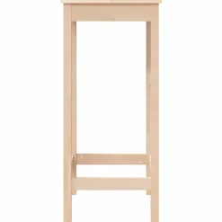 vidaXL Mesa alta de bar madera maciza de pino 50x50x110 cm Natural