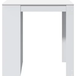 vidaXL Mesa alta de bar madera ingeniería blanca 102x70x103,5 cm Blanco Clearance