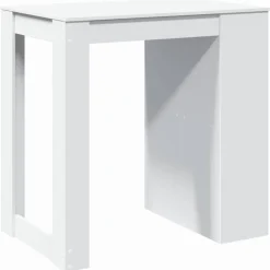 vidaXL Mesa alta de bar madera ingeniería blanca 102x70x103,5 cm Blanco Clearance
