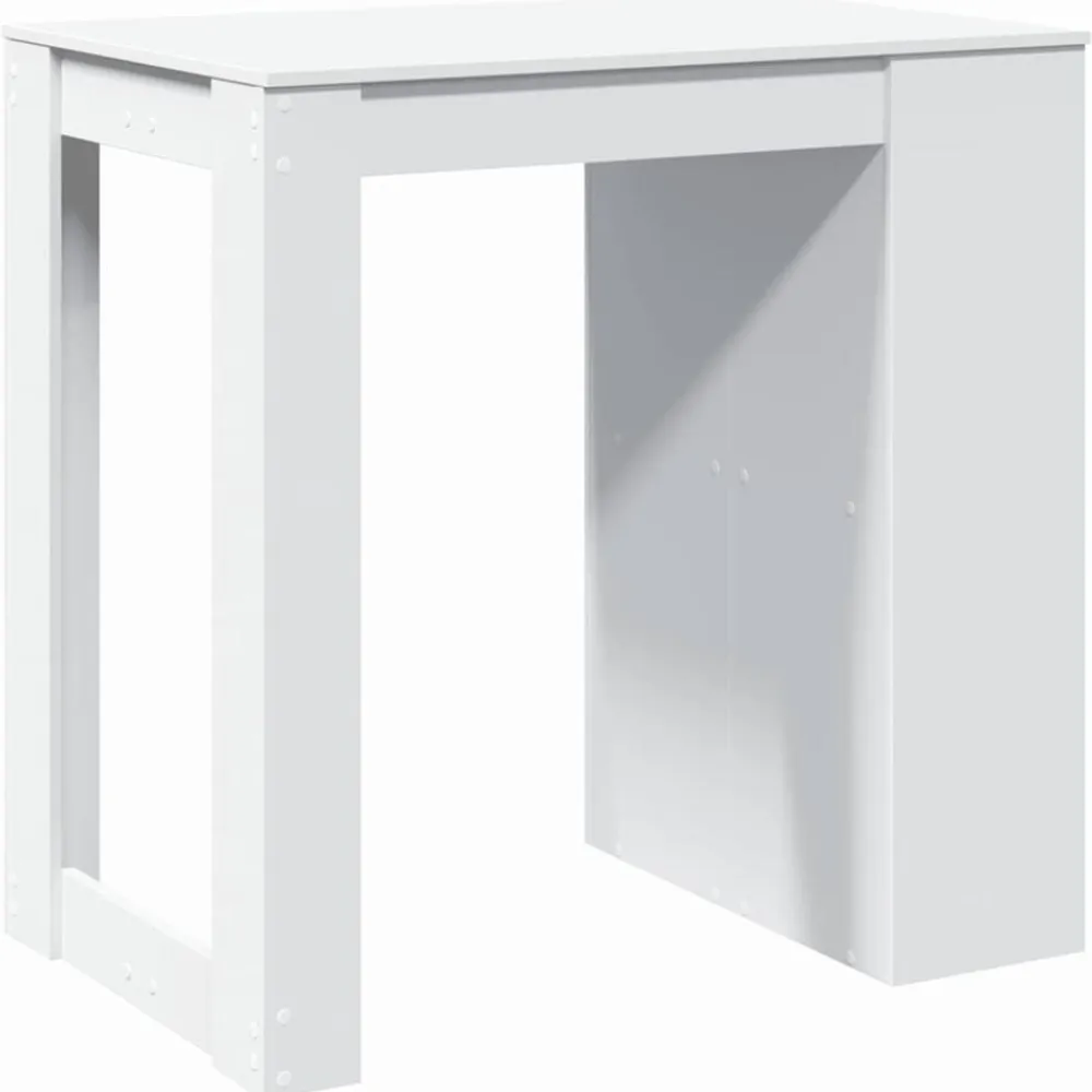 vidaXL Mesa alta de bar madera ingeniería blanca 102x70x103,5 cm Blanco Clearance