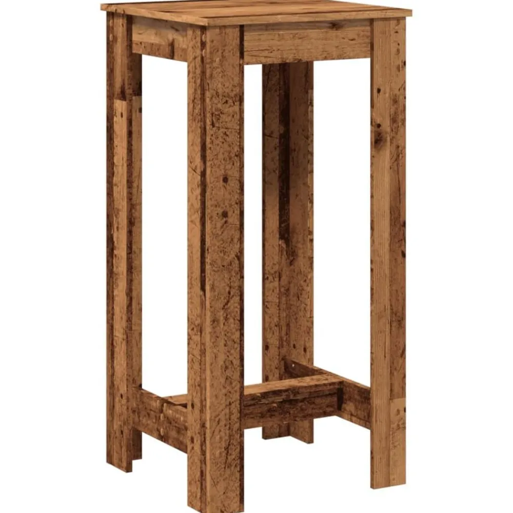 vidaXL Mesas-Mesa alta de bar madera de ingeniería envejecida 51x50x103,5 cm