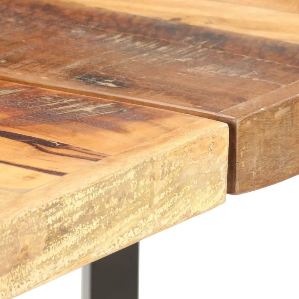 vidaXL Mesa alta de cocina de madera maciza reciclada 180x70x107 cm Marrón