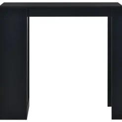 vidaXL Mesas-Mesa alta de cocina con estantería negra 110x50x103 cm