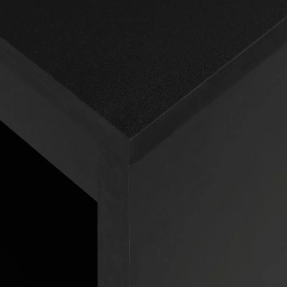 vidaXL Mesas-Mesa alta de cocina con estantería negra 110x50x103 cm